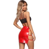 Naughty Red PVC Skirt