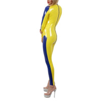 Bold Bi-Colour Latex Suit