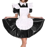 White Aproned PVC Maid Dress