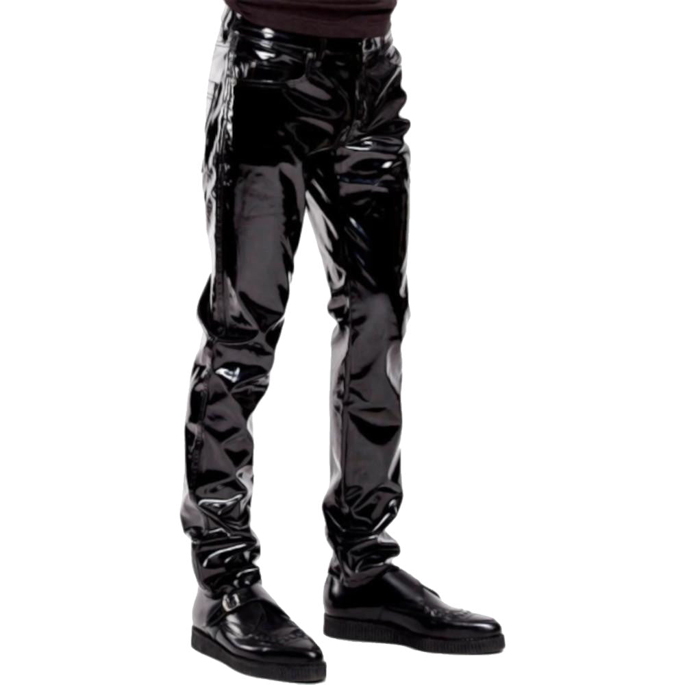 Zippered Men's PVC Pants