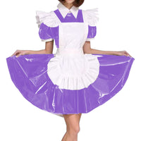 White Aproned PVC Maid Dress