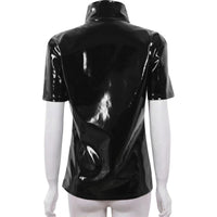 Black PVC Zippered Top