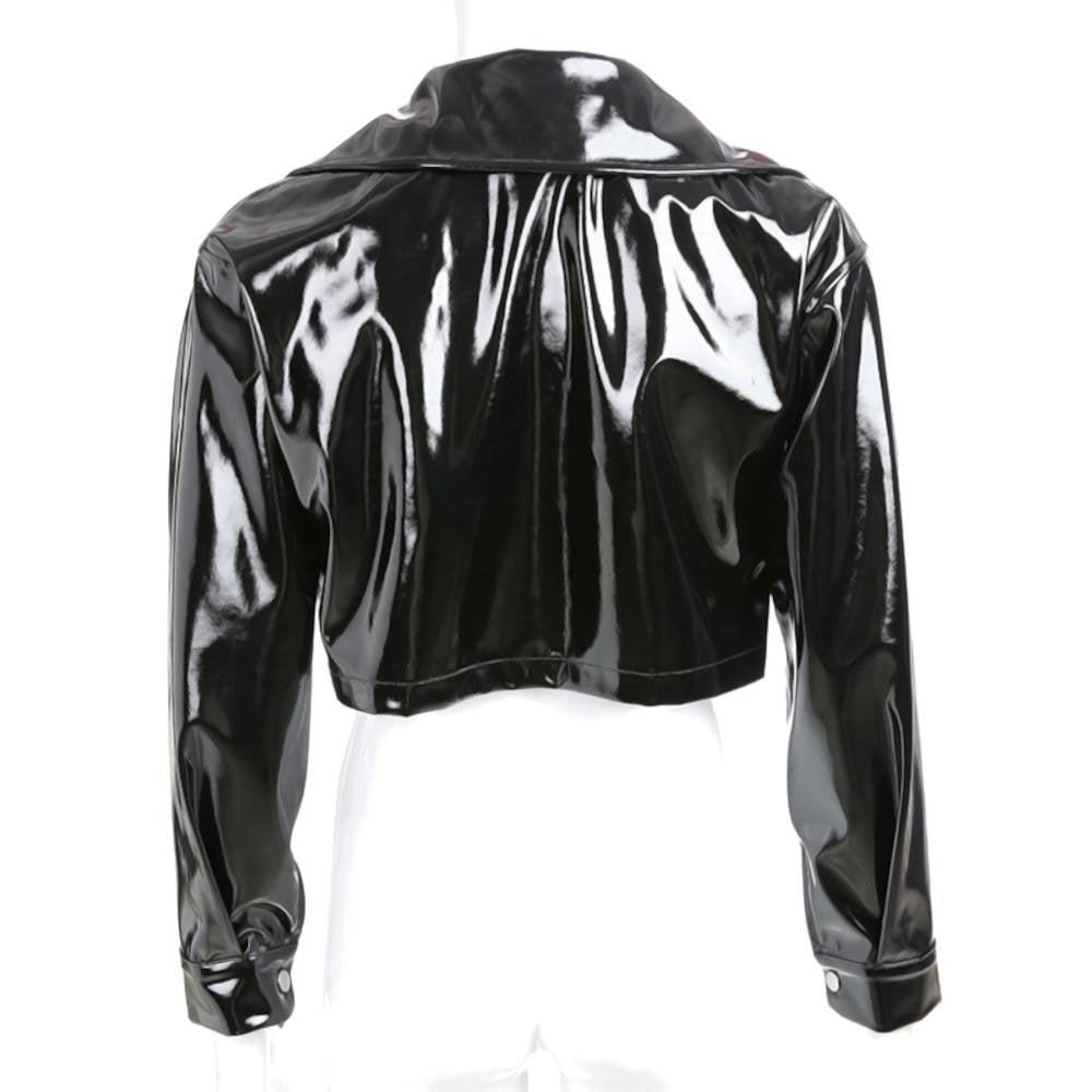 Boss Bitch Black Vinyl Coat