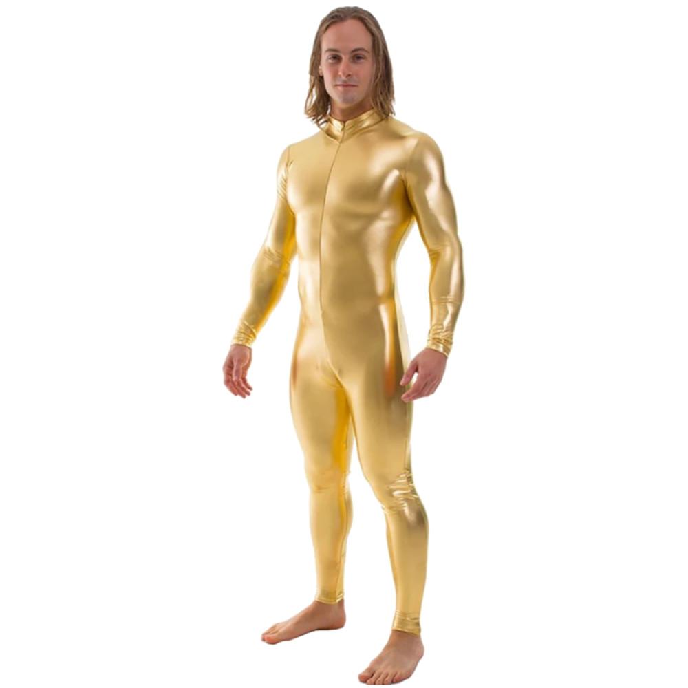Men's Fashionable Gold Catsuit