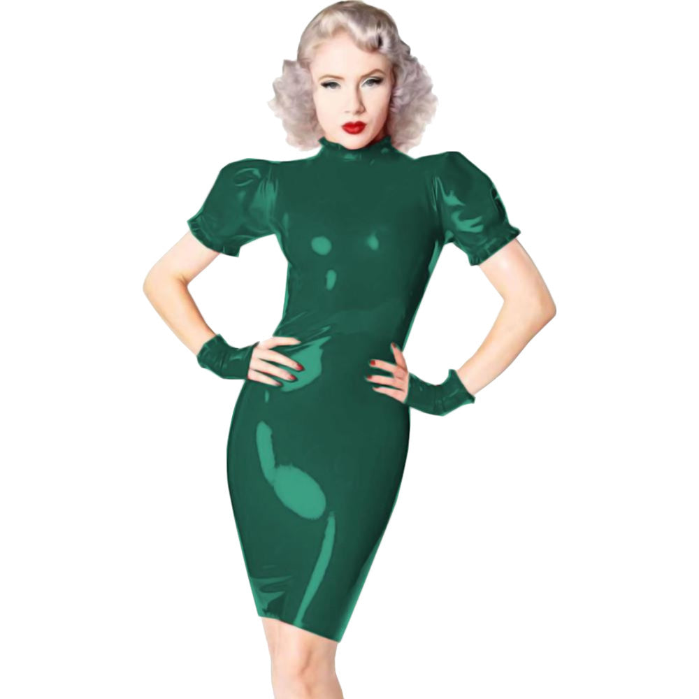 Plus Size PVC Dress with Gloves Plus Size PVC Dress with Gloves