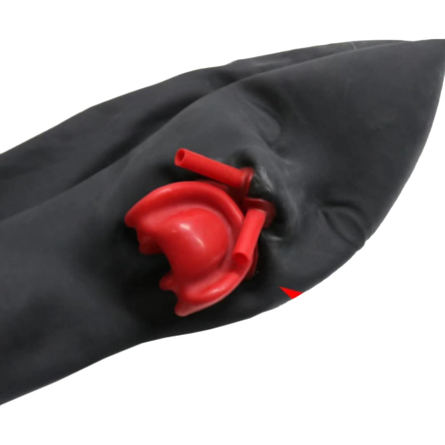 Rubber Breathplay Hood with Tubes
