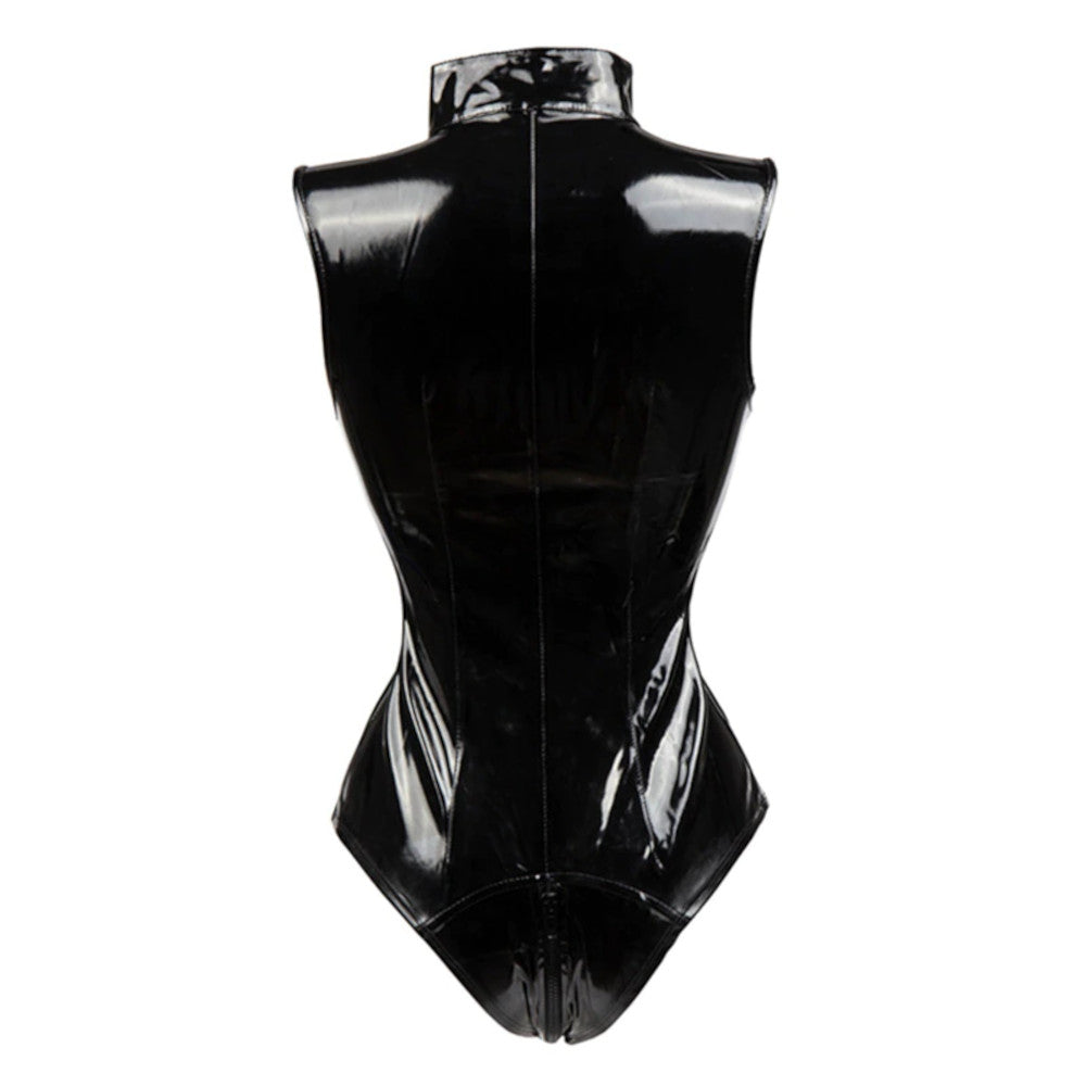 Faux Leather PVC Leotard