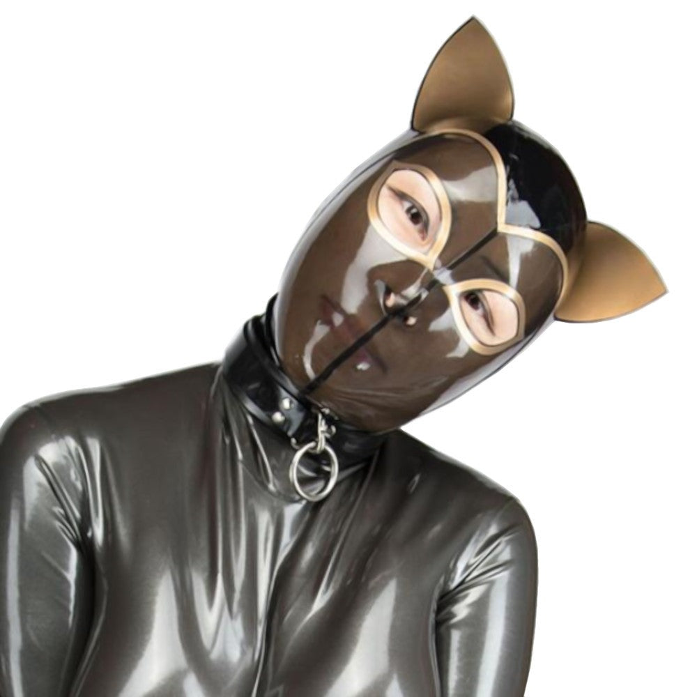 Playful Latex Cat Hood