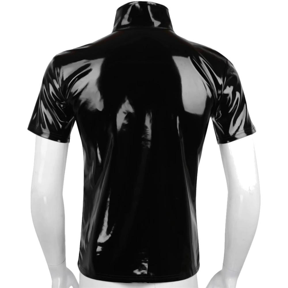 Black PVC Zippered Top