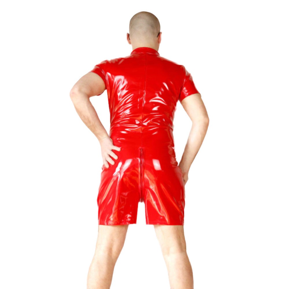 Sleek Men's PVC Bodysuit