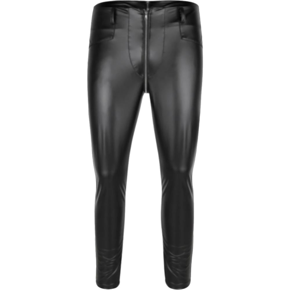 Zippered Crotch Men's Vinyl Pants