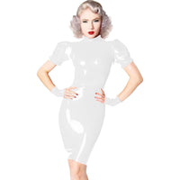 Plus Size PVC Dress with Gloves