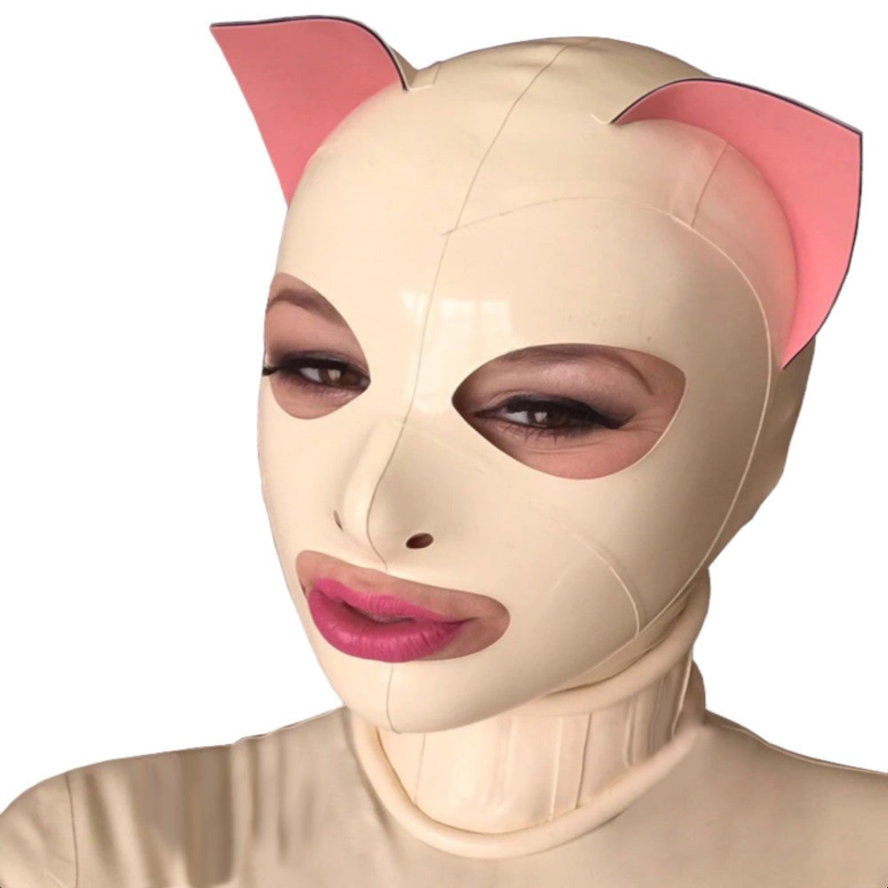 Playful Latex Cat Hood