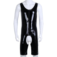 Patent Open Crotch Catsuit