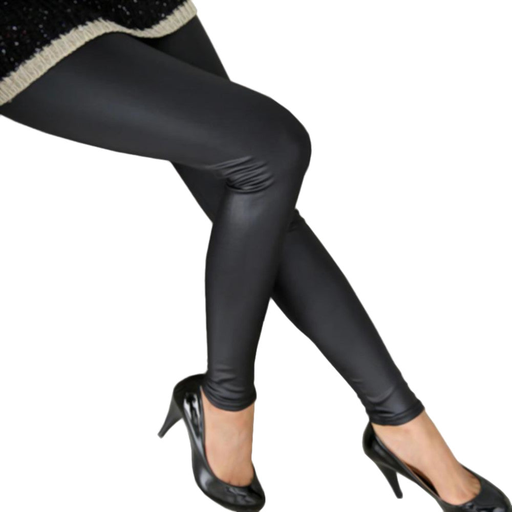 Comfy Black Vinyl Leggings