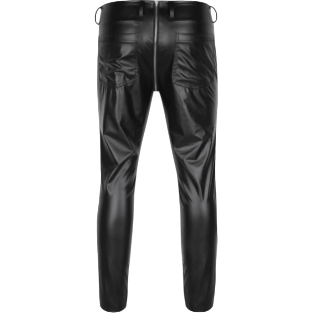 Zippered Crotch Men's Vinyl Pants