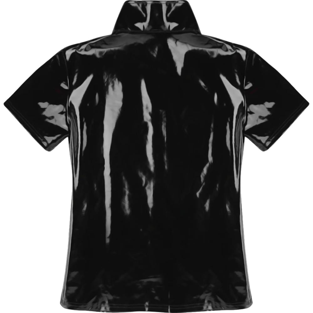 Black PVC Zippered Top