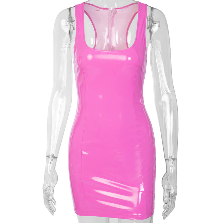Pink PVC Party Dress – Laidtex