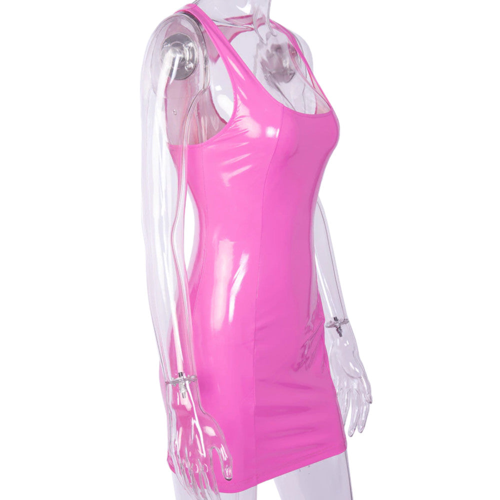 Pink PVC Party Dress – Laidtex