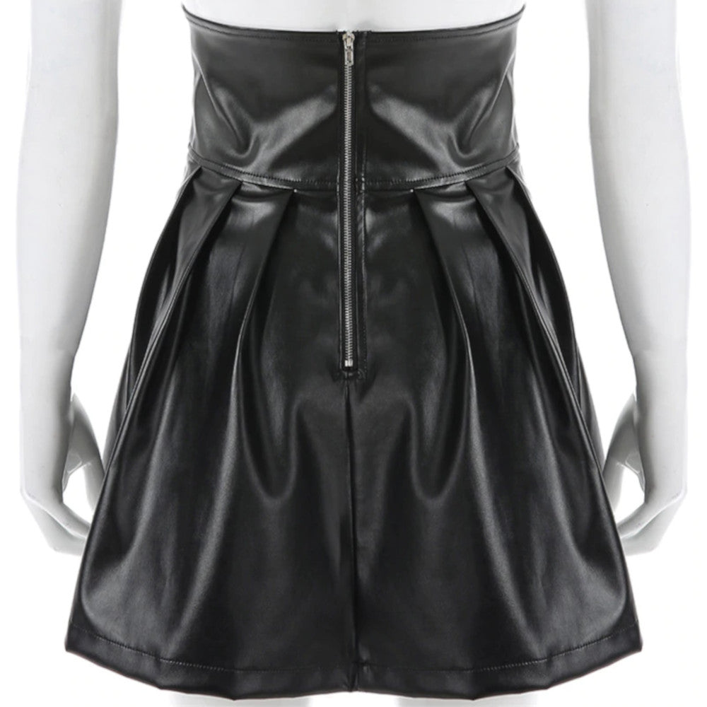 Corseted PVC Skater Skirt