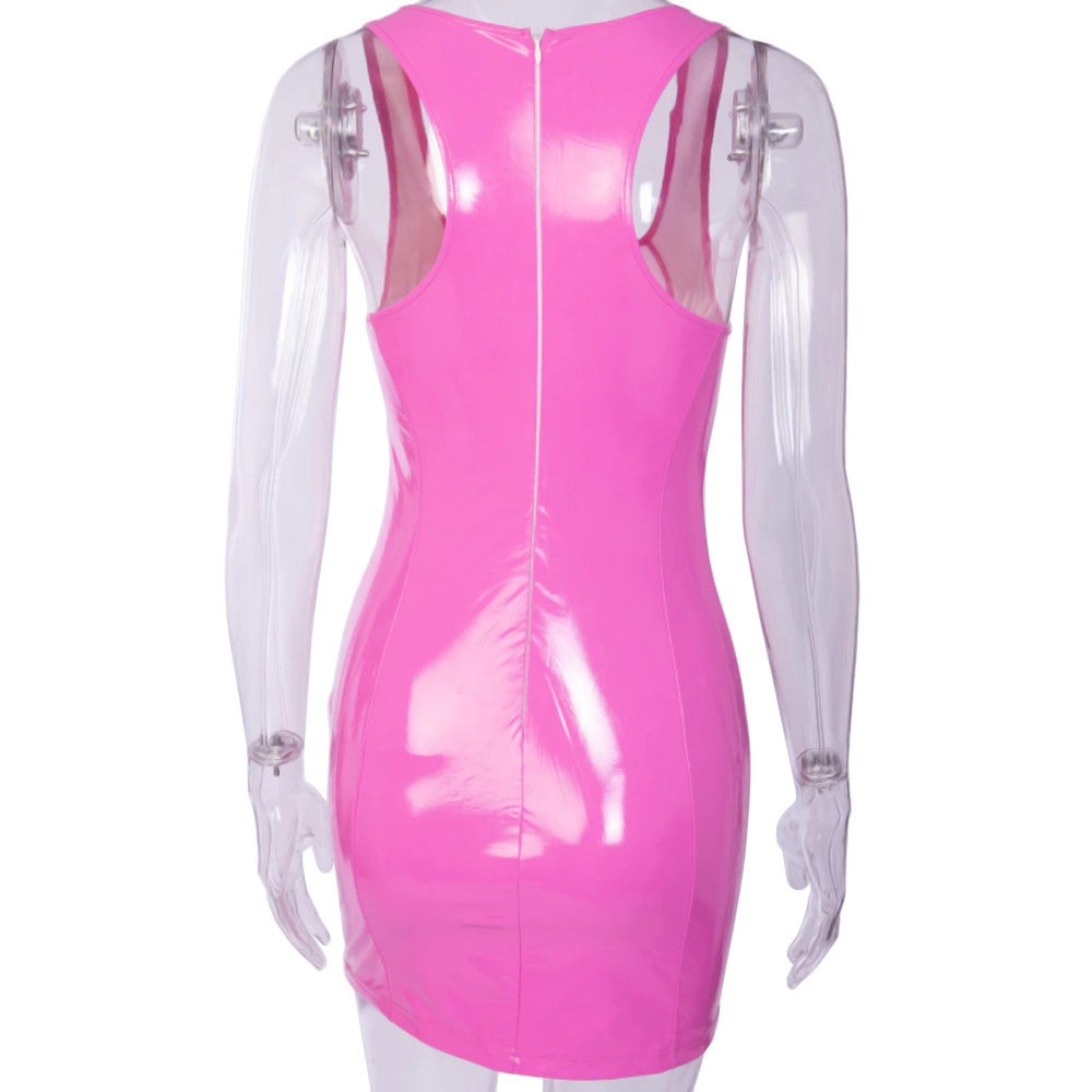 Pink PVC Party Dress