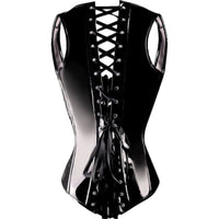 Black Zipped PVC Underbust Corset