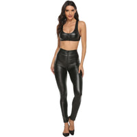 Stretchy Pants Black PVC Leggings