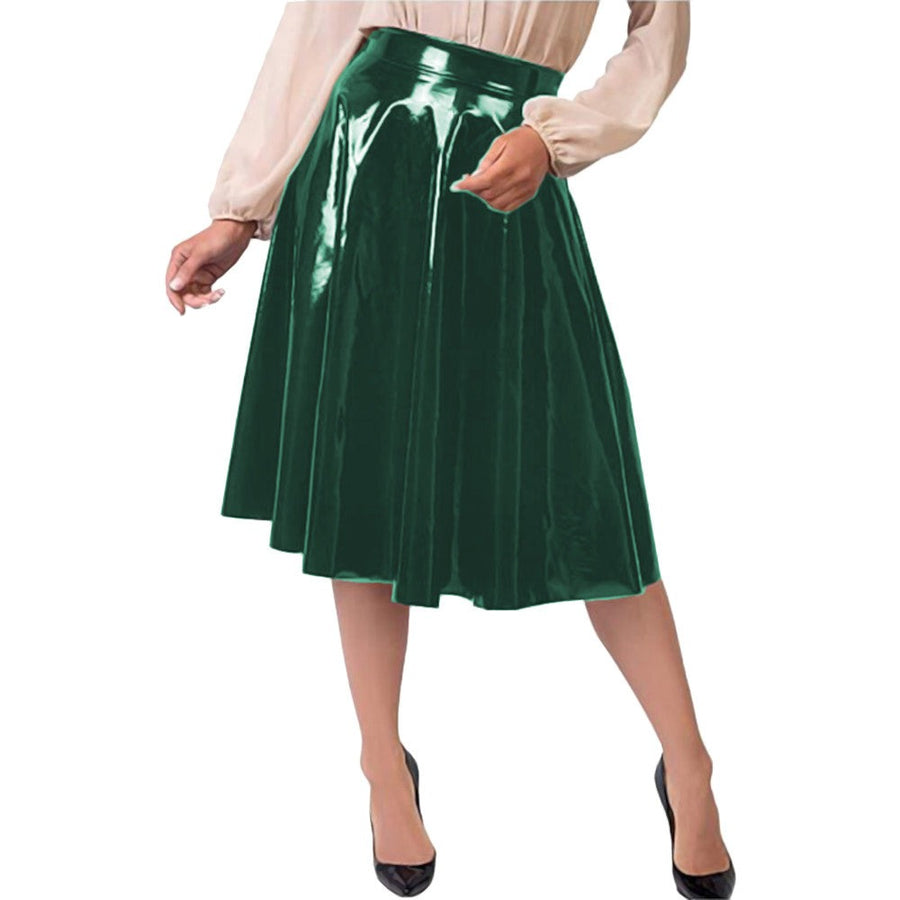Vintage Vinyl Midi Skirt
