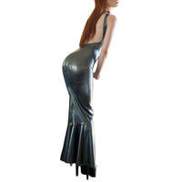 Body Hugging Long Latex Dress