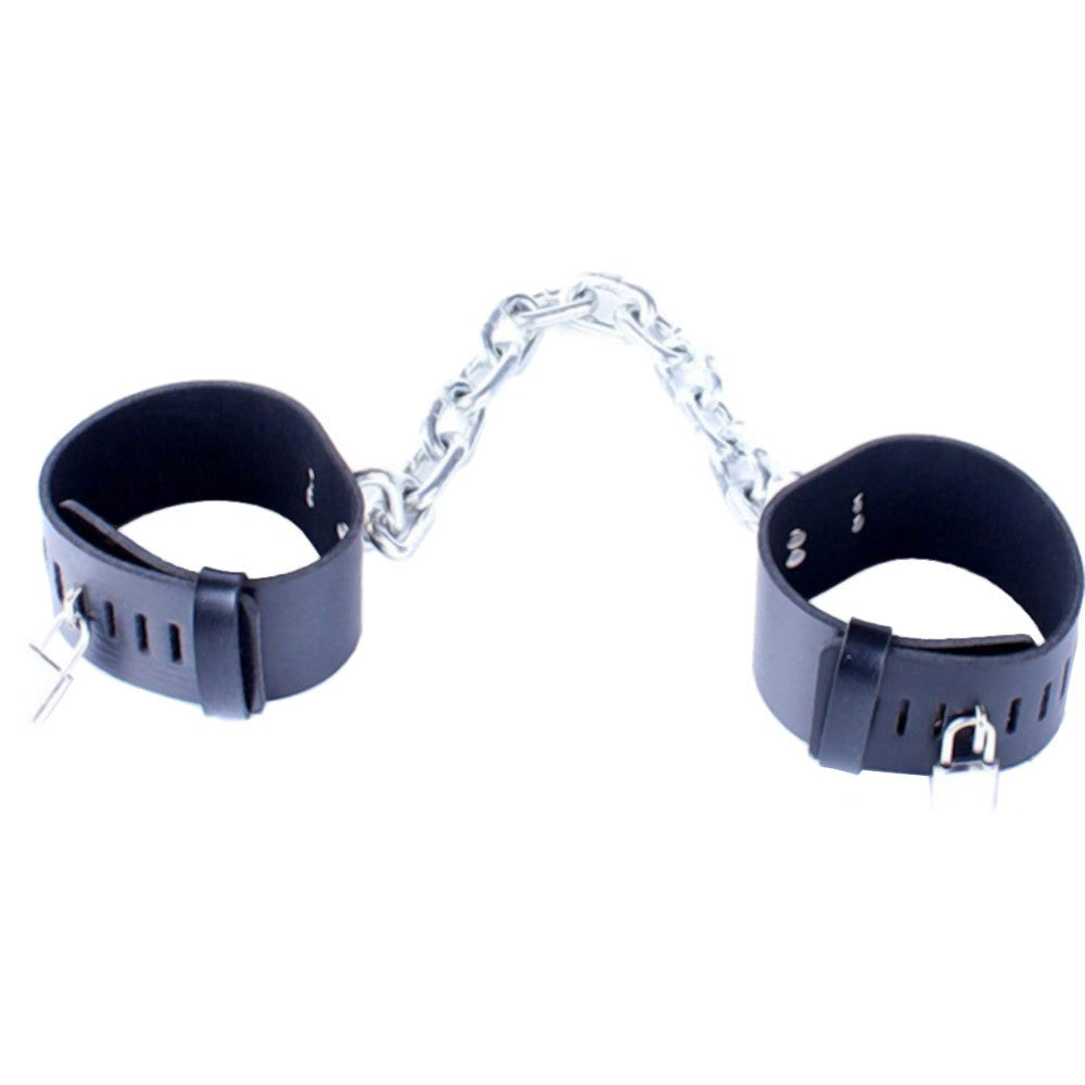 Locking Metal Chain Leg Cuffs