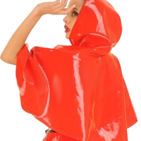 Racy Red Latex Cape