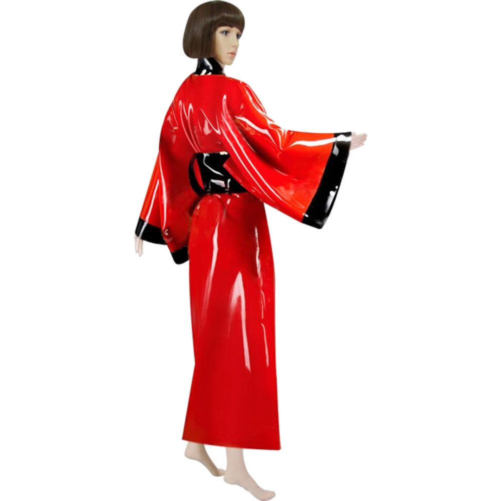 Exotic Shiny Latex Kimono